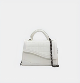 Elegant Textured Structured Handbag