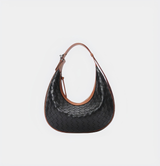 Crescent Woven Style Hobo Bag