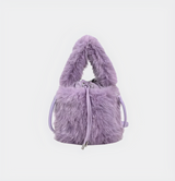 Plush Drawstring Shoulder Bag