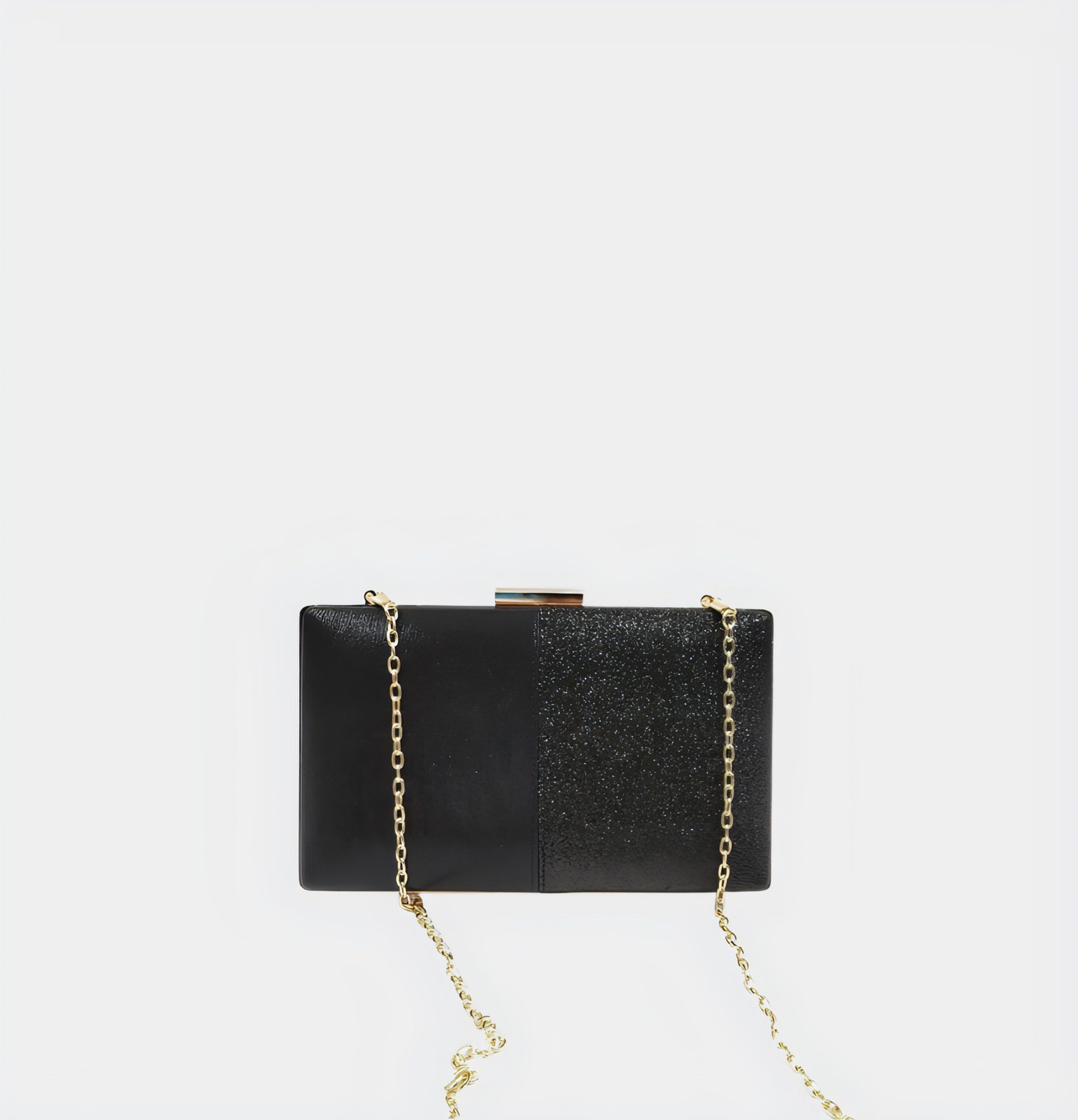 Glamorous Two-Tone Metallic Clutch