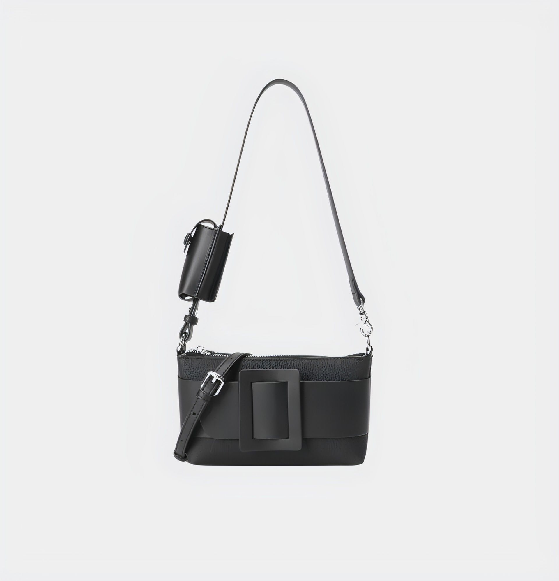 Buckle Accent Shoulder Bag