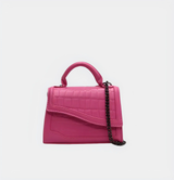 Elegant Textured Structured Handbag