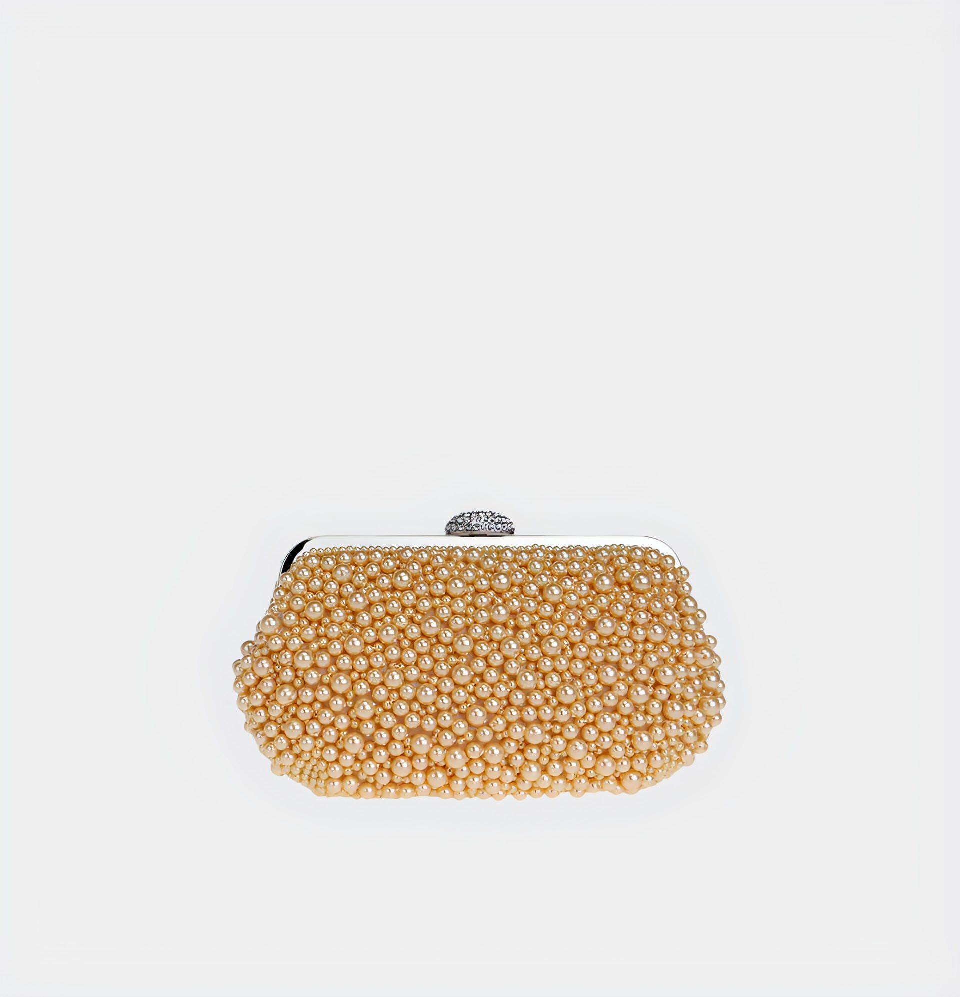 Elegant Pearl-Encrusted Clutch