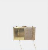 Glamorous Two-Tone Metallic Clutch