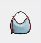 Elegant Denim Crescent Shoulder Bag