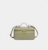 Elegant Woven Boxy Crossbody Bag