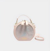 Elegant Embroidered Round Crossbody Bag