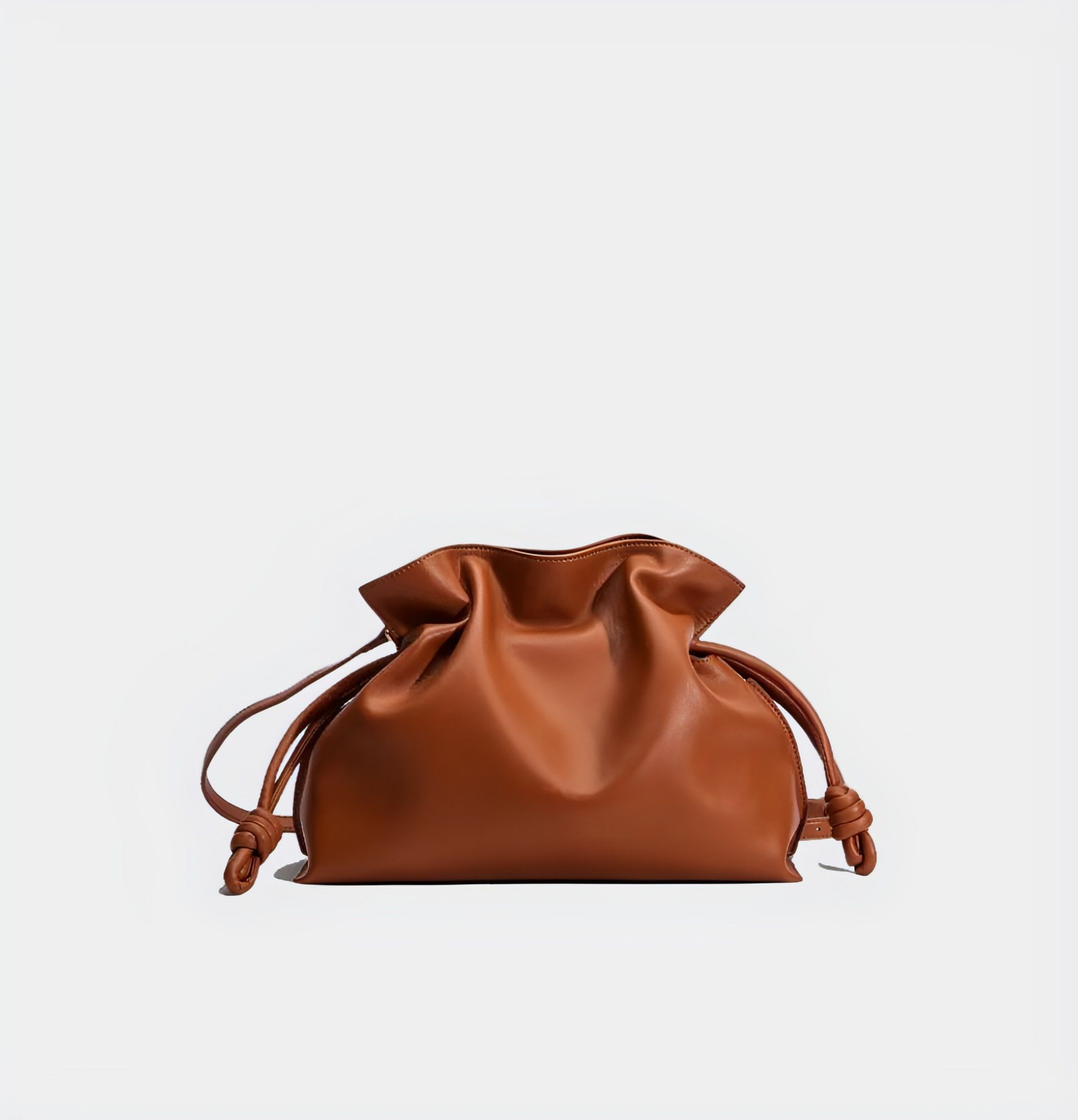 Soft Cowhide Drawstring Shoulder Bag