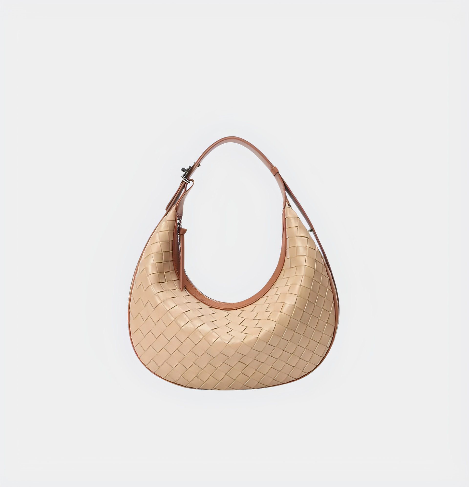 Crescent Woven Style Hobo Bag