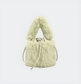 Plush Drawstring Shoulder Bag