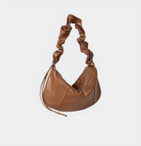 Ruffle Soft Leather Underarm Bag