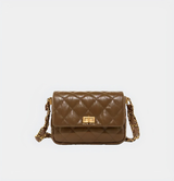 Gold Chain Castle Cowhide Shoulder Bag