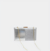 Glamorous Two-Tone Metallic Clutch