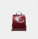 Cowhide Backpack with Zipper