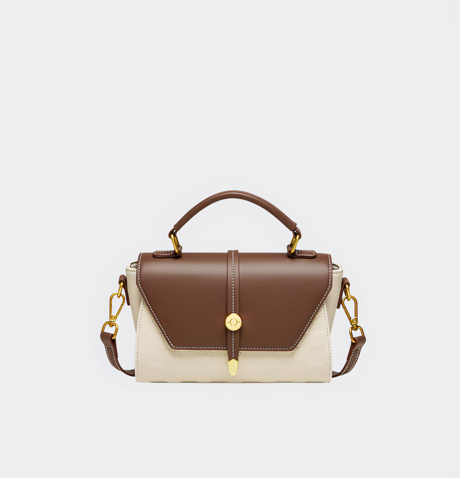 Elegant Two-Tone Crossbody Bag