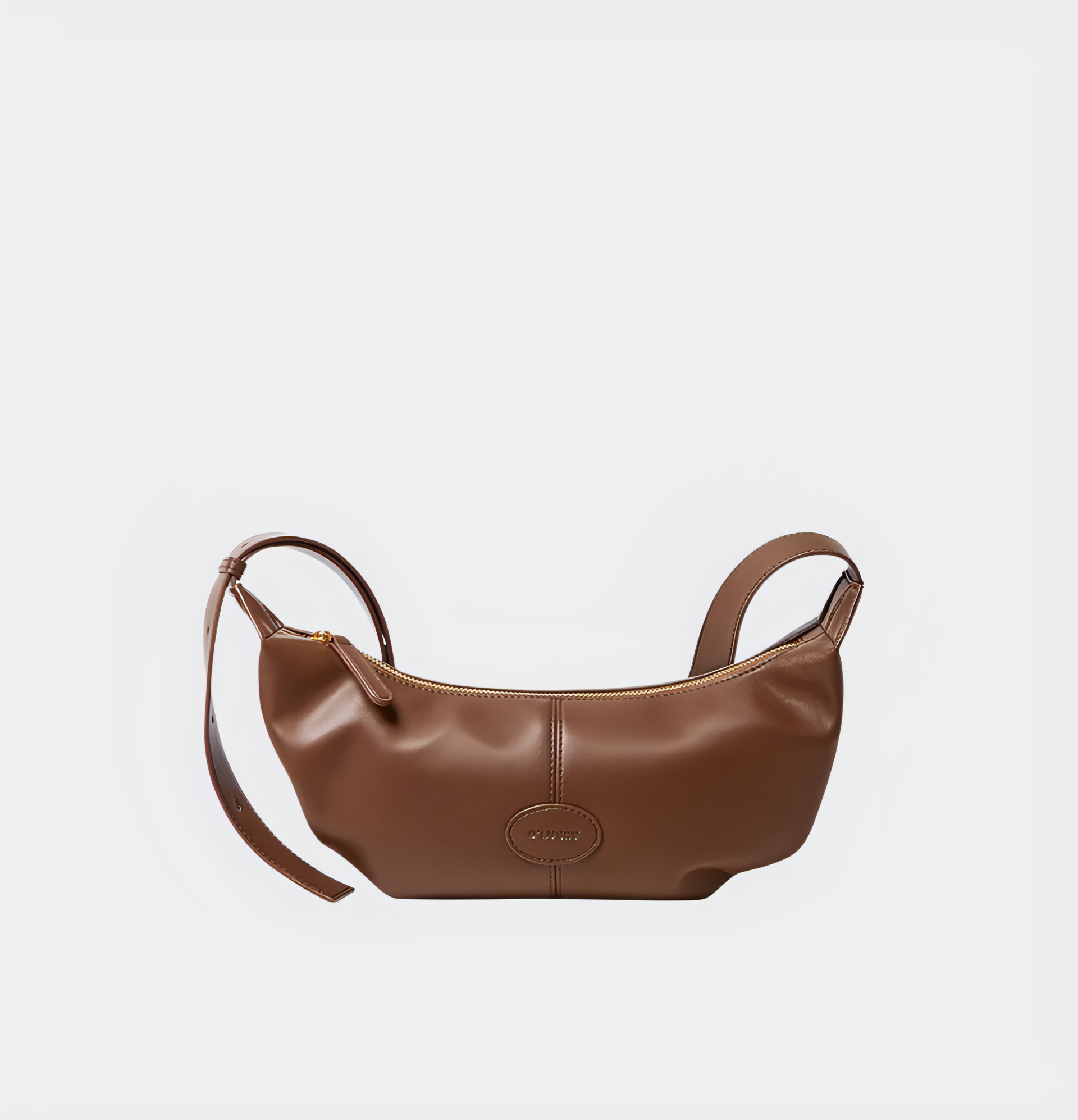 Curved Compact Shoulder Bag