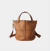 Modern Bucket Bag with Gold Accents