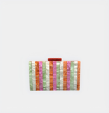 Vibrant Striped Acrylic Clutch