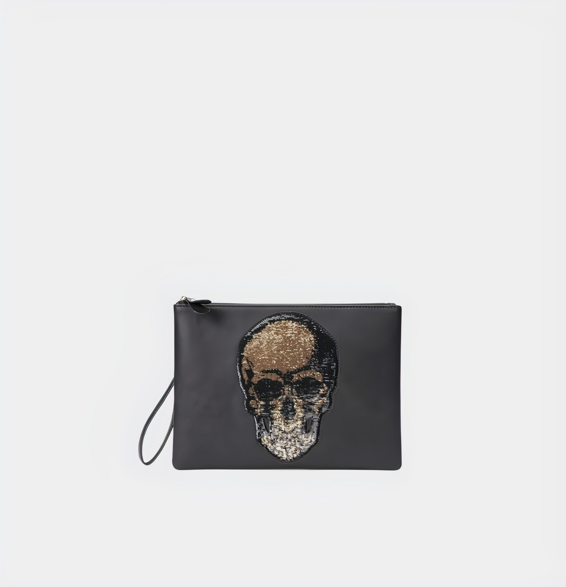 Edgy Skull Embellished Clutch