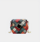 Geometric Patchwork Crossbody Bag